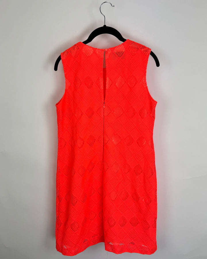 Donna Morgan Neon Orange Dress - Size 4