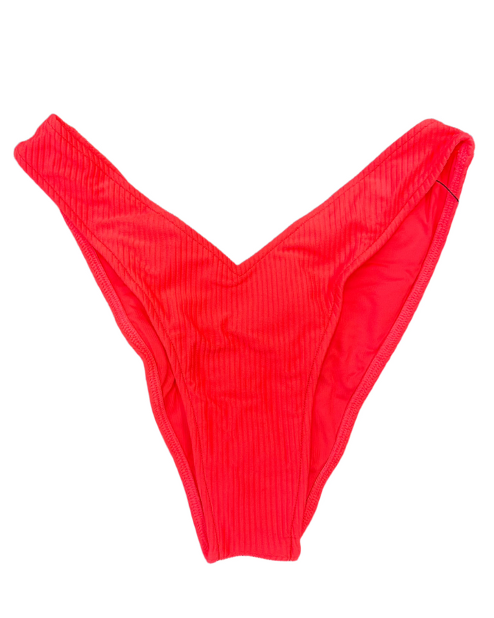 Neon Coral High Cut And Cheeky Bikini Bottom - XS, L, XL, XXL, XXXL