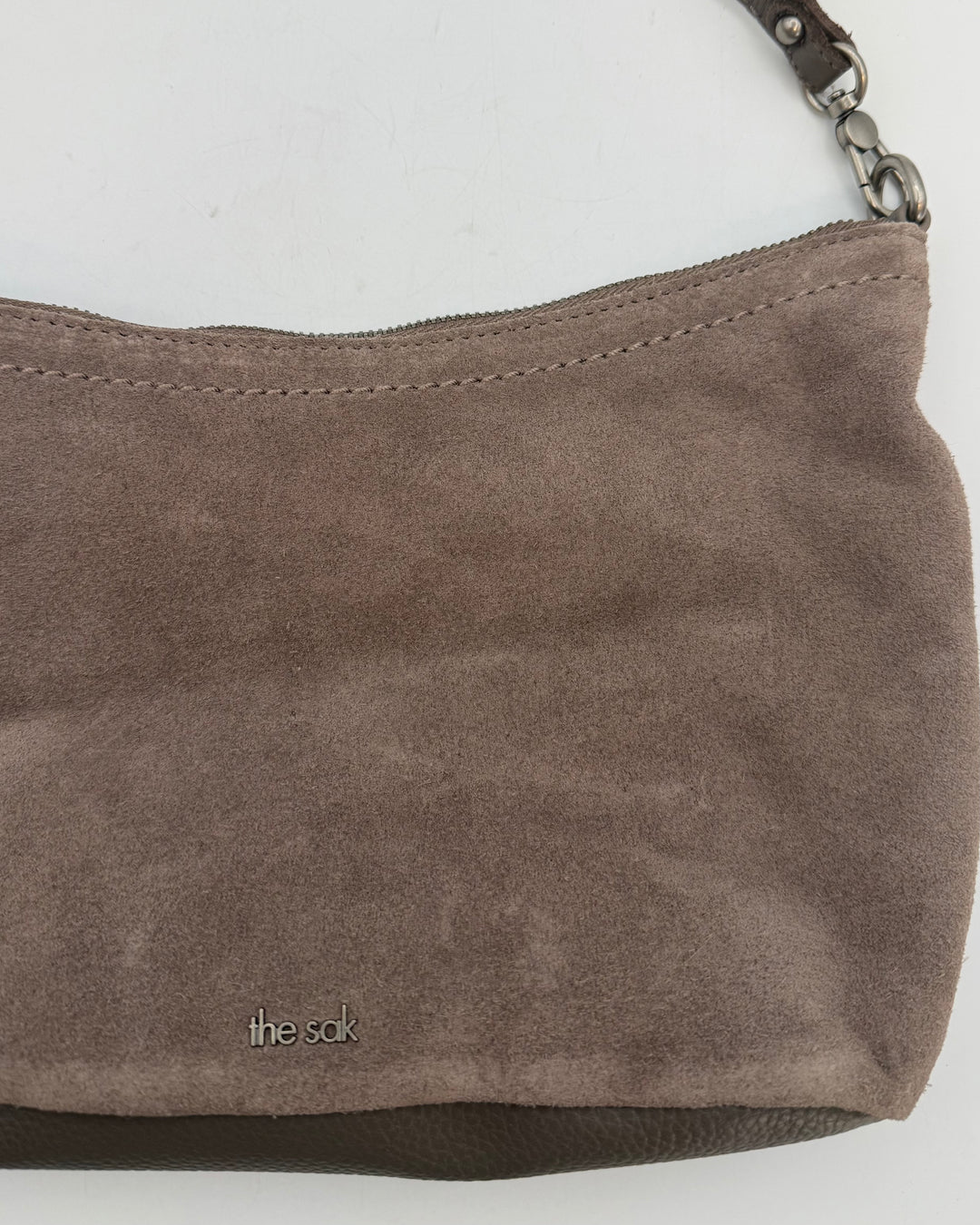 Mushroom Brown Suede Small Bag