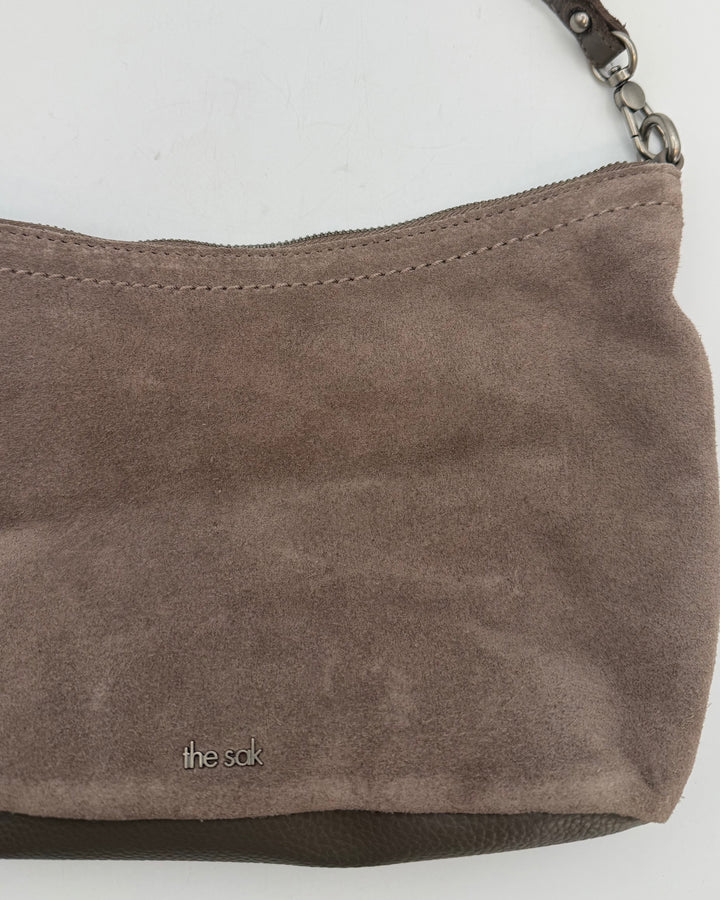 Mushroom Brown Suede Small Bag
