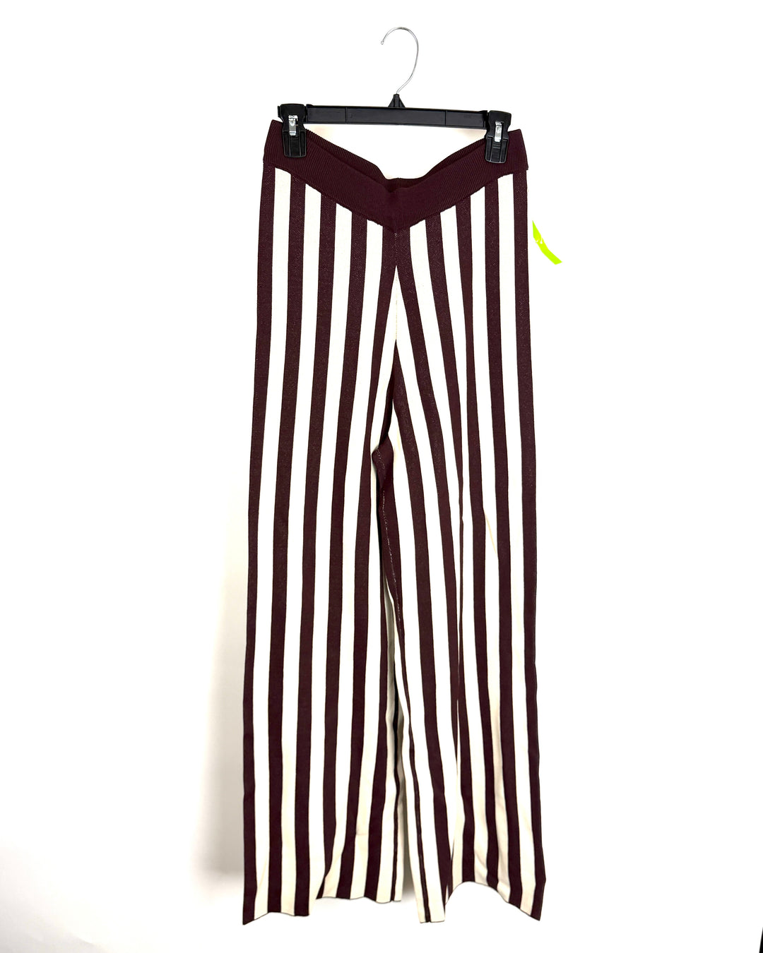 Maroon/White Striped Pants - Size 4/6