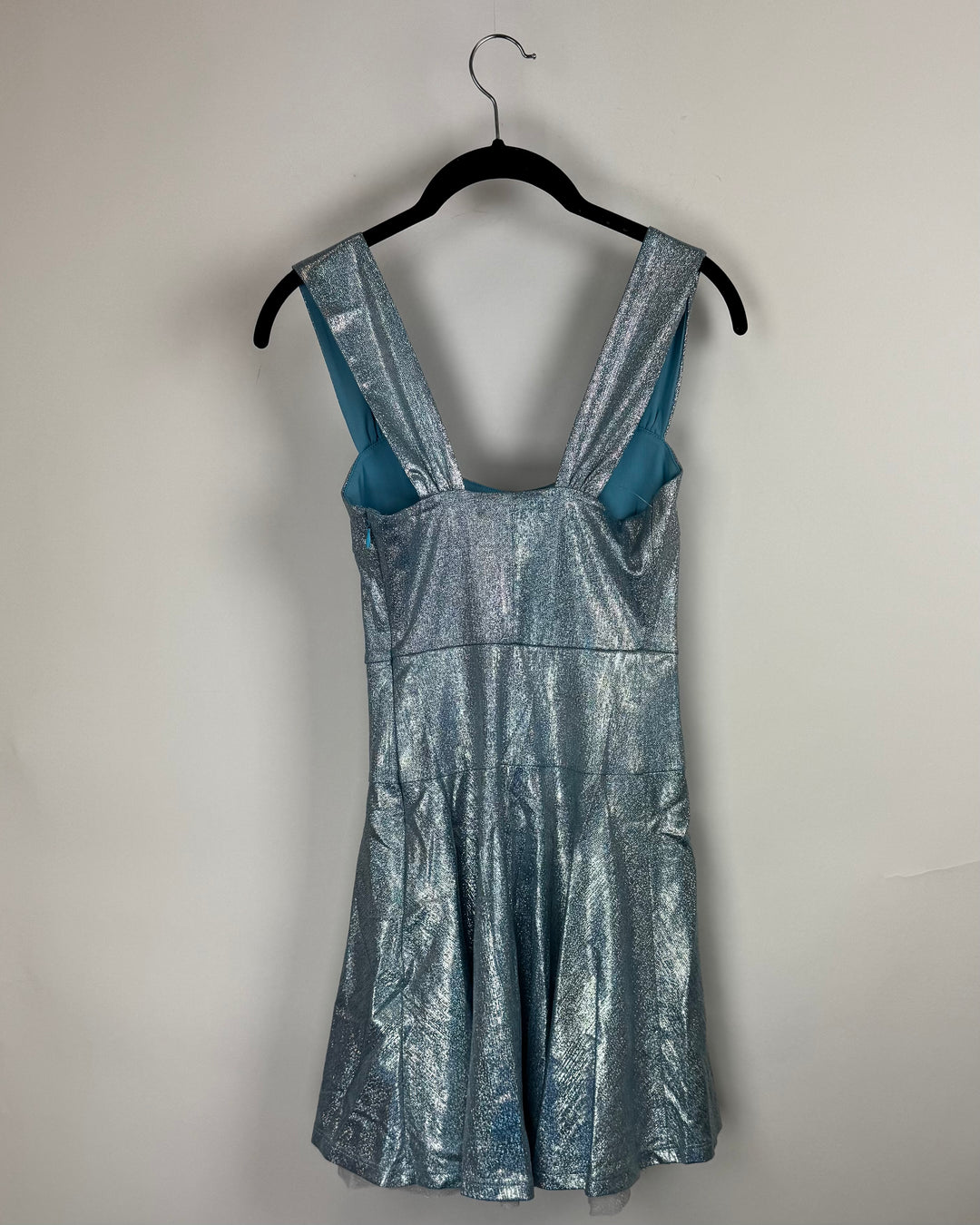 Light Blue Metallic Sleeveless Dress - Extra Small, Small, Medium, Large