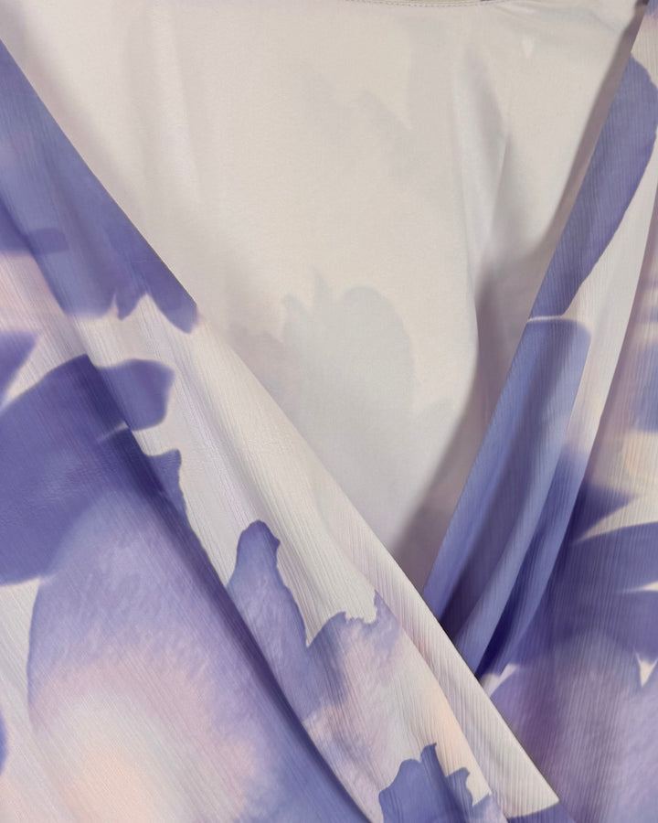 Purple Floral Ruffle Dress - Size 6/8