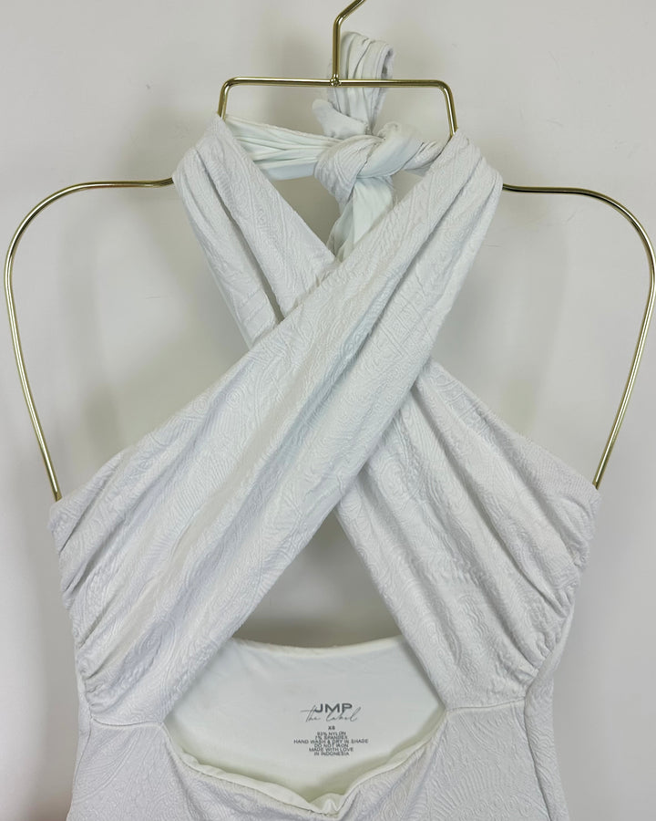 White Embossed Multi Wear One Piece Swimsuit - XS, M, XL, XXL, XXXL