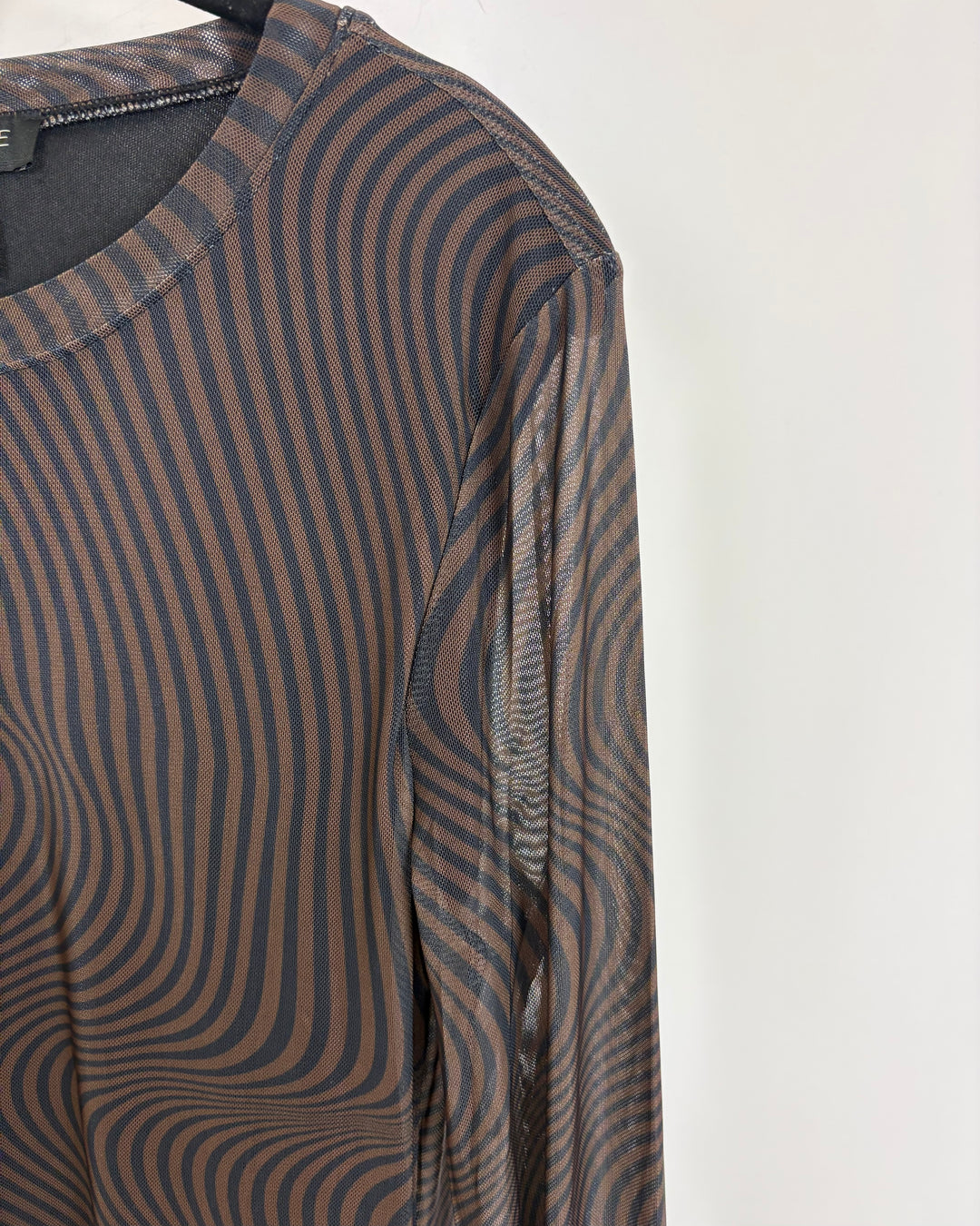Brown Long Sleeve Striped Dress - Size 2/4 and 4/6