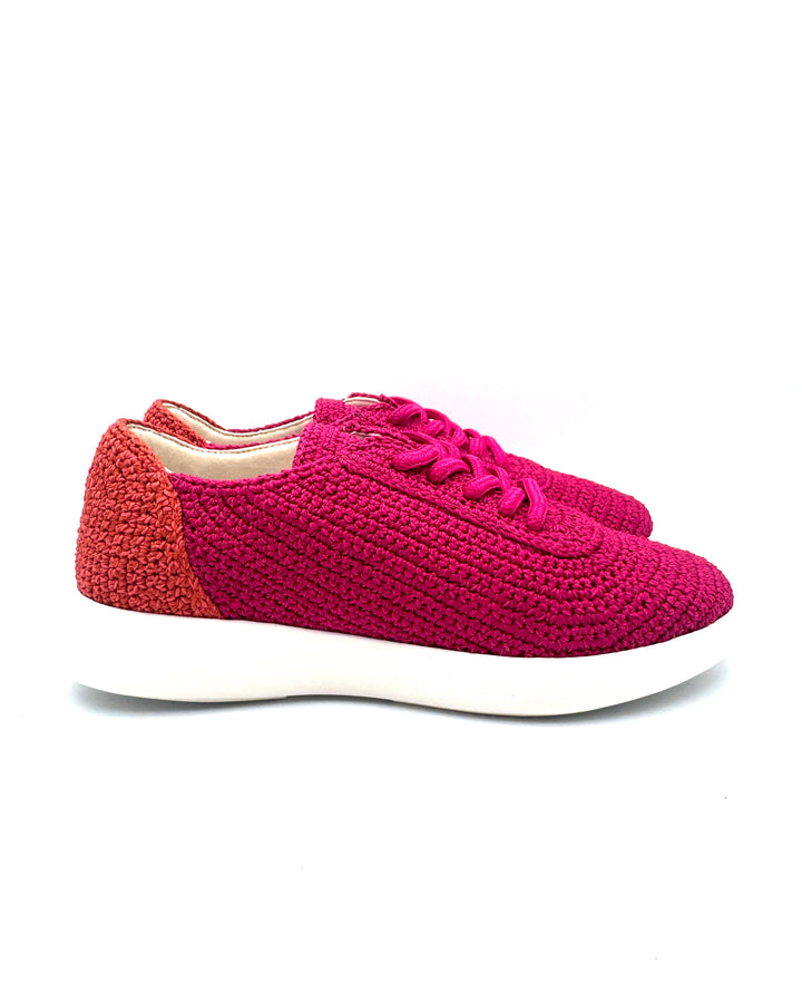 Pink Crochet Sneakers - Size 6