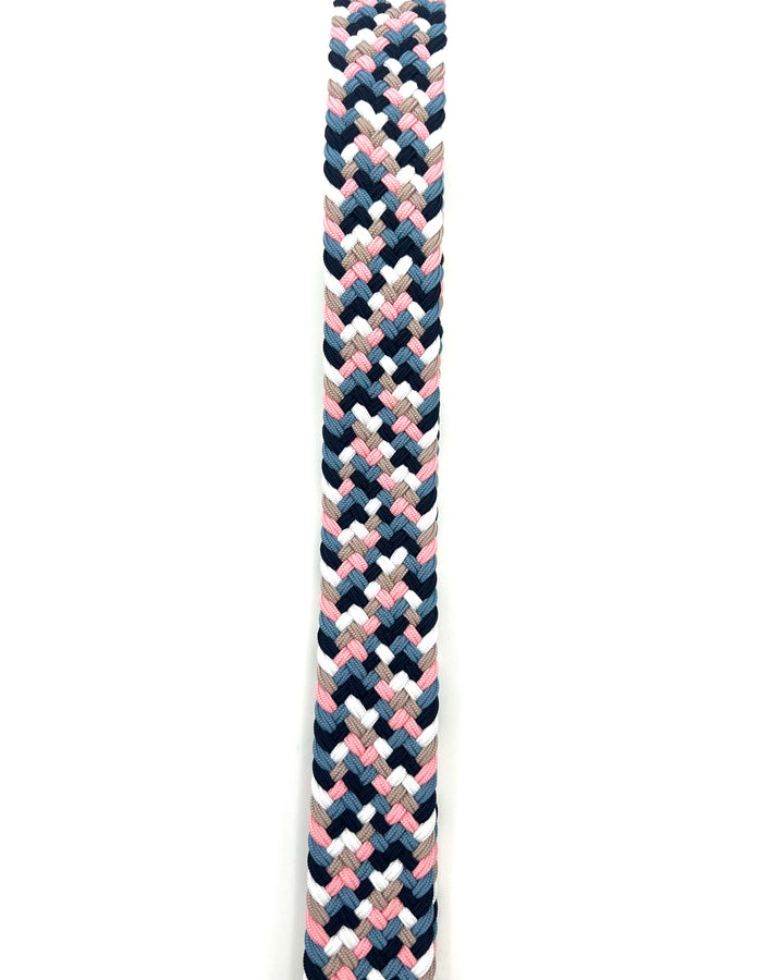 MENS Pink and Grey Multicolor Woven Belt