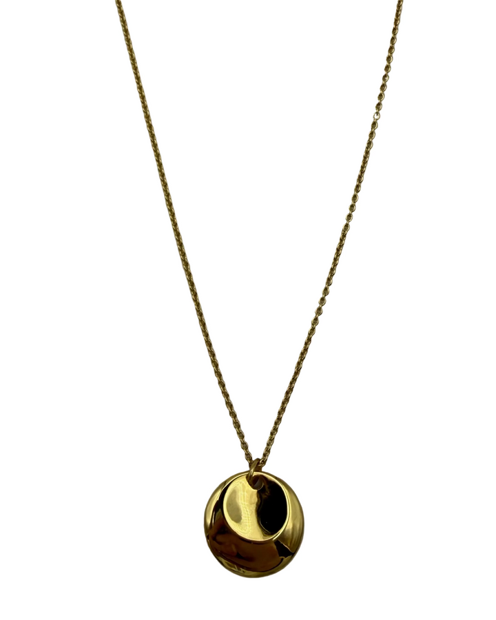 Dainty Gold Necklace With Round Gold Accent