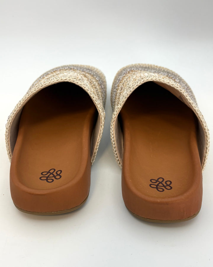 Beige & Tan Crochet Clogs -  Size 9 and 10