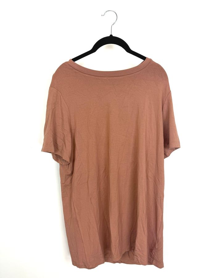 Light Brown Comfy T-Shirt - Size 4/6