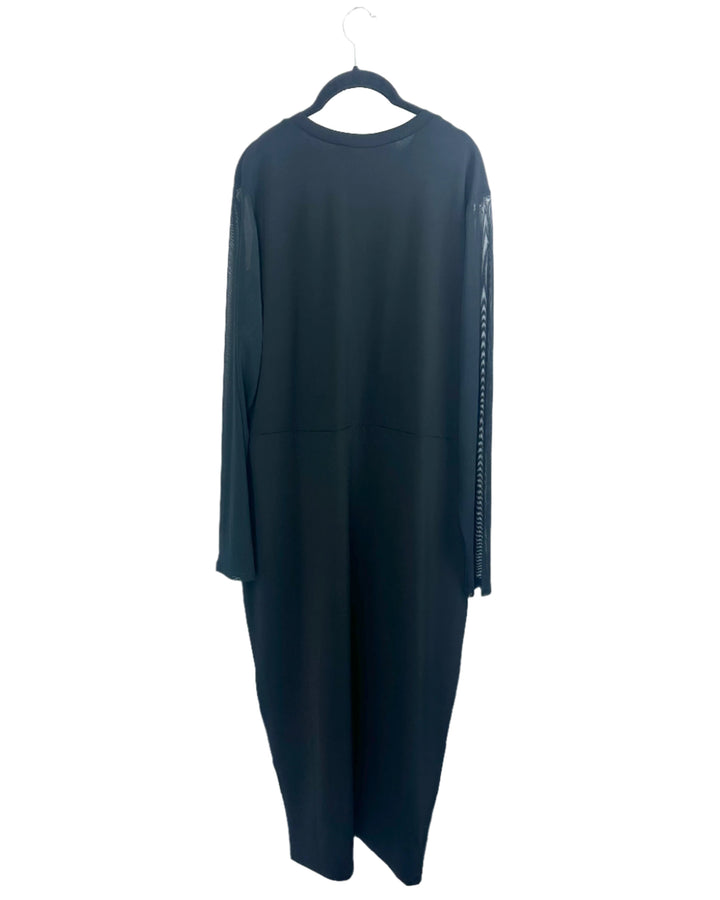 Black Ruched Dress - Size 2X