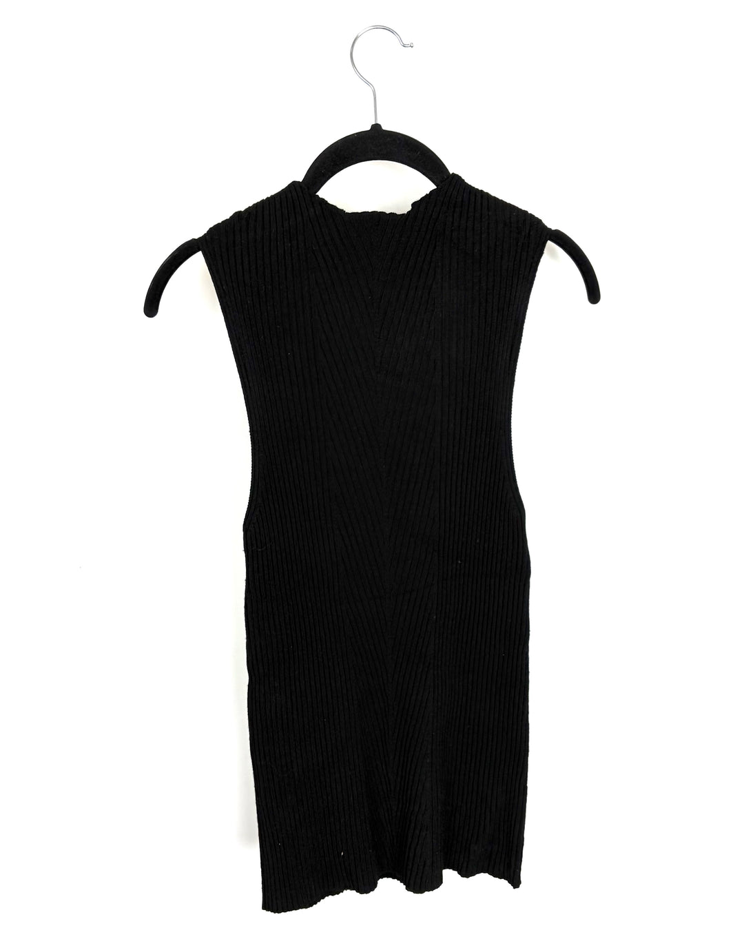Black Ribbed Knit Tunic Top - Size 2/4
