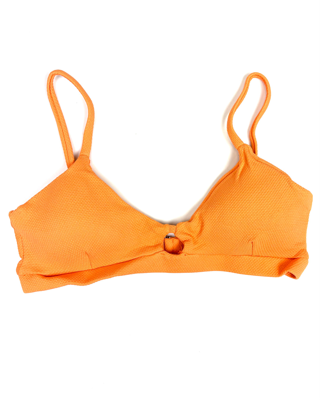 Creamsicle Orange Textured Bralette Bikini Top - S, M, L, XL