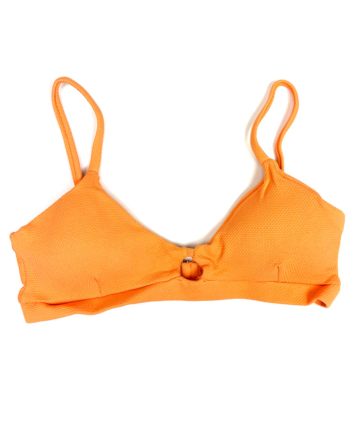 Creamsicle Orange Textured Bralette Bikini Top - S, M, L, XL