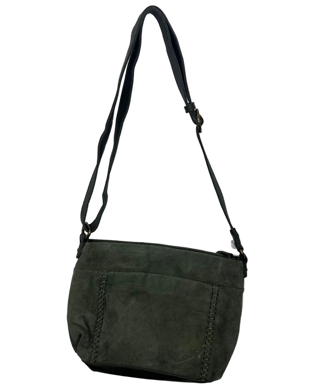 Moss Green Suede Shoulder Bag