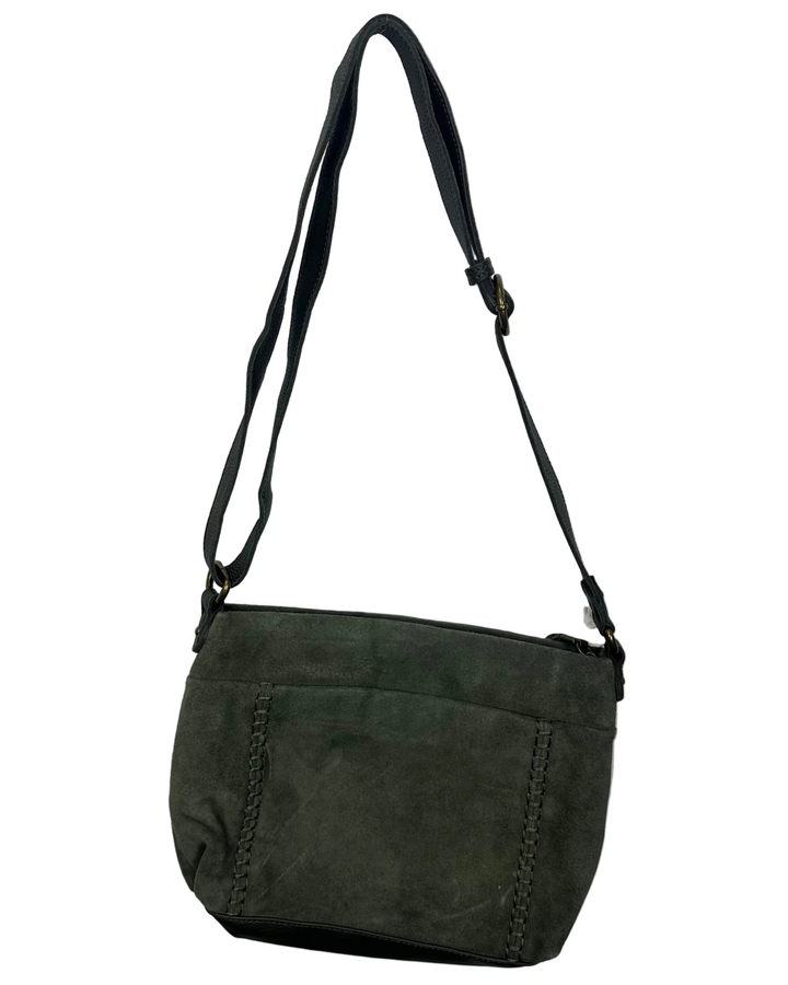 Moss Green Suede Shoulder Bag