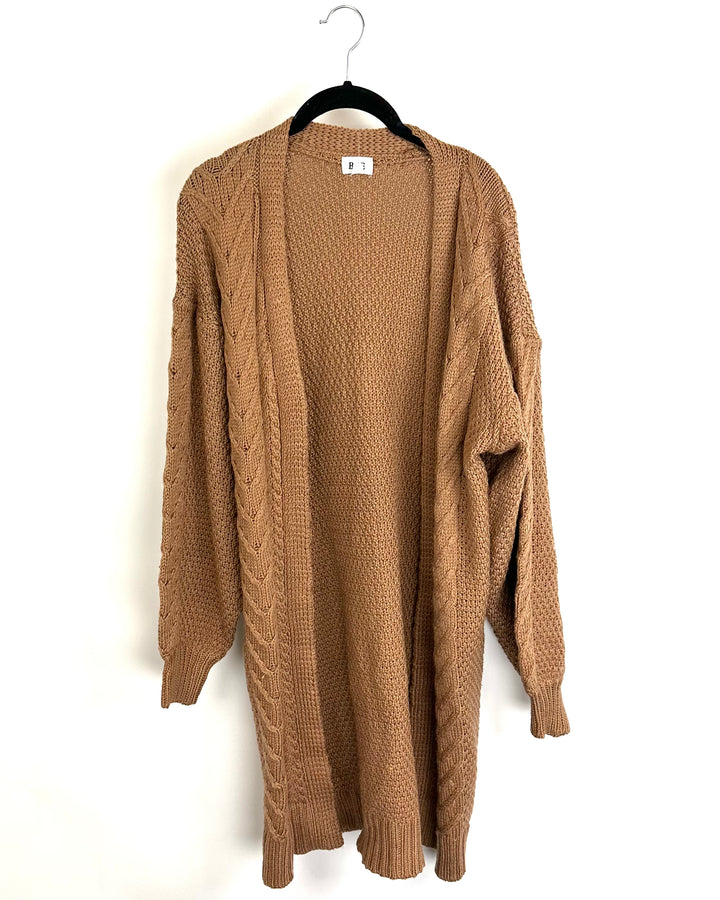Chestnut Textured Cardigan - Size 6/8