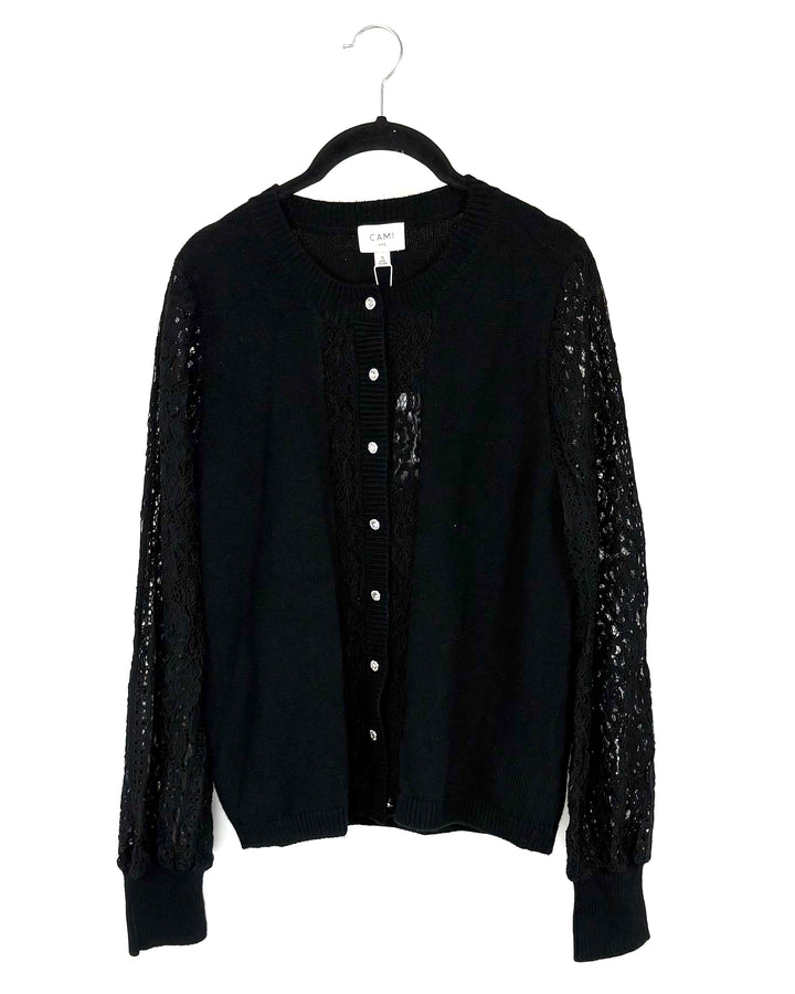 Black Button Sweater - Size 4/6