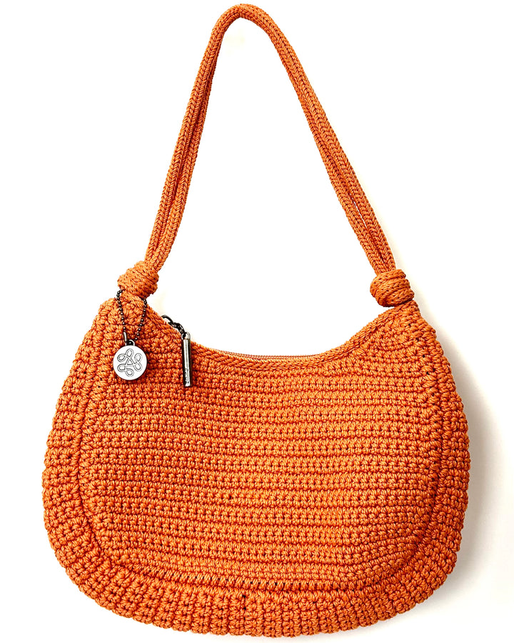 Orange Crochet Shoulder Bag