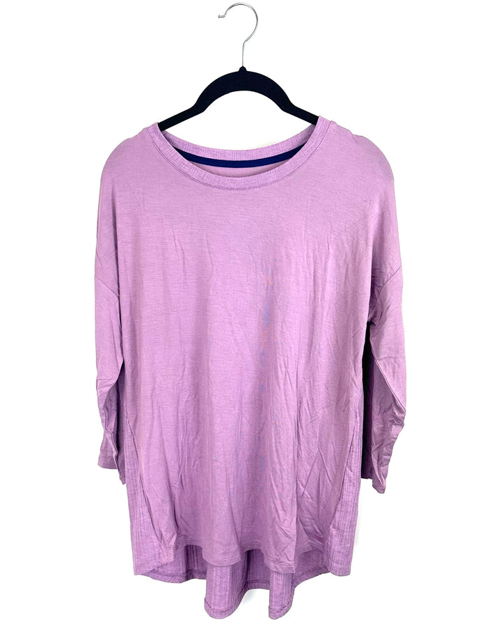 Light Purple Quarter Length Sleeve Top - Size 6/8