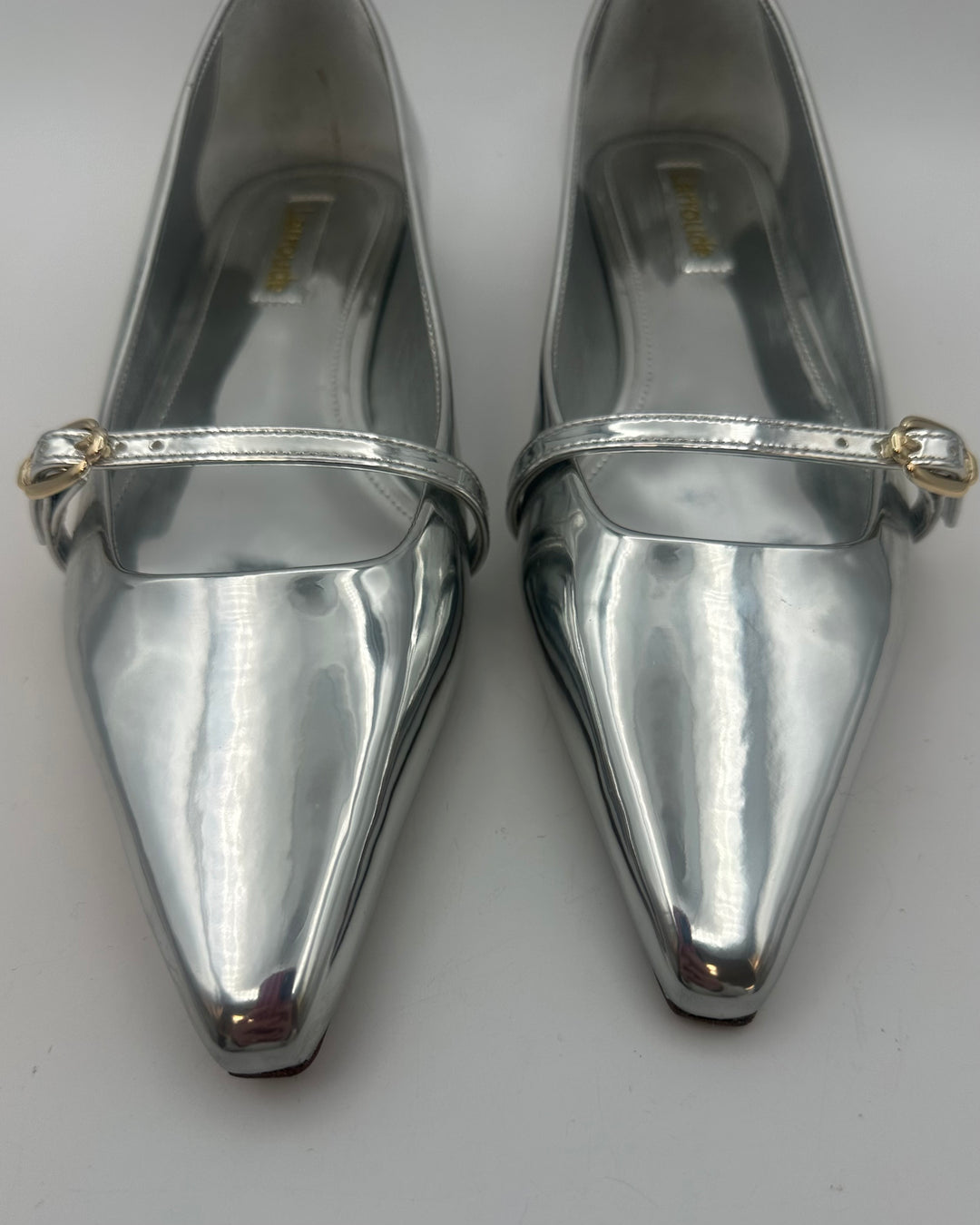 Silver Patent Leather Flat - Size 6.5
