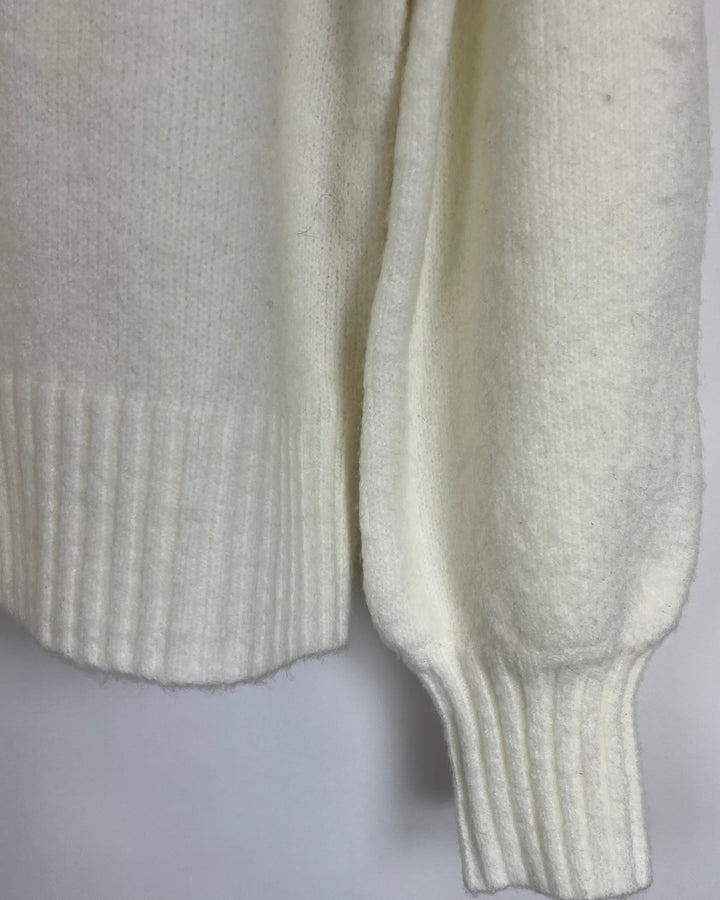 White Sequin Detail Knit Sweater - Size 6/8