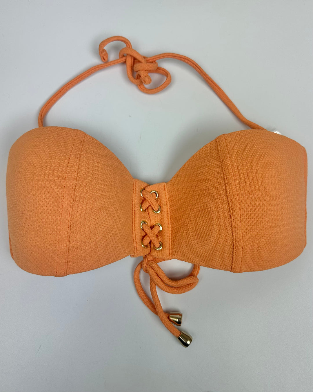 Creamsicle Orange Textured Convertible Bikini Top - S, M, L, XL