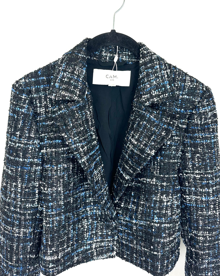 Blue & Black Tweed Blazer - Size 00/0 and 0/2
