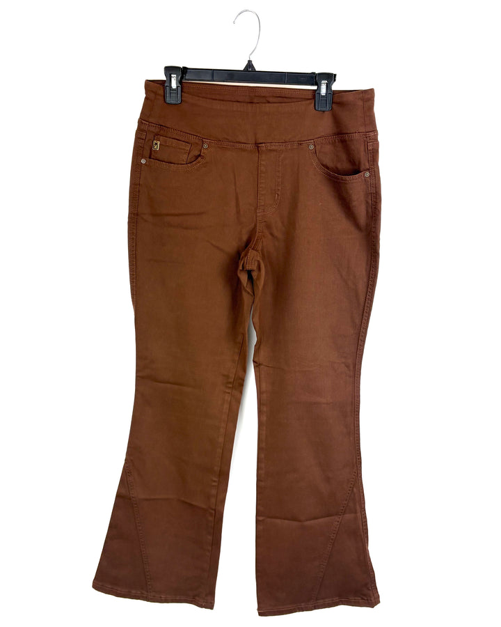 Chocolate Brown Flare Jeggings - Size 12