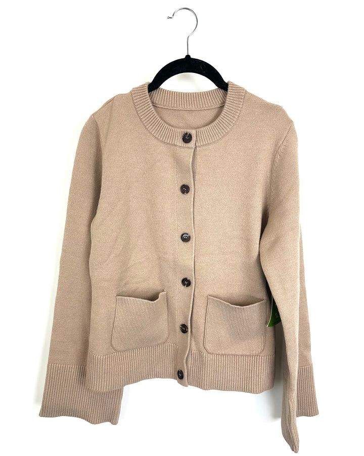 Brown Knit Cardigan - Size 2/4