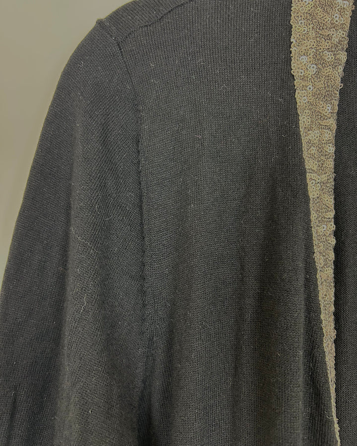 Black Sequined Cardigan - Size 6/8