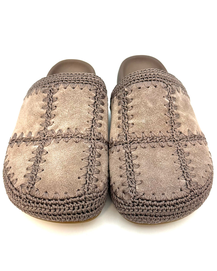 Dusty Brown Embroidered Clog - Size 8, 9, and 10