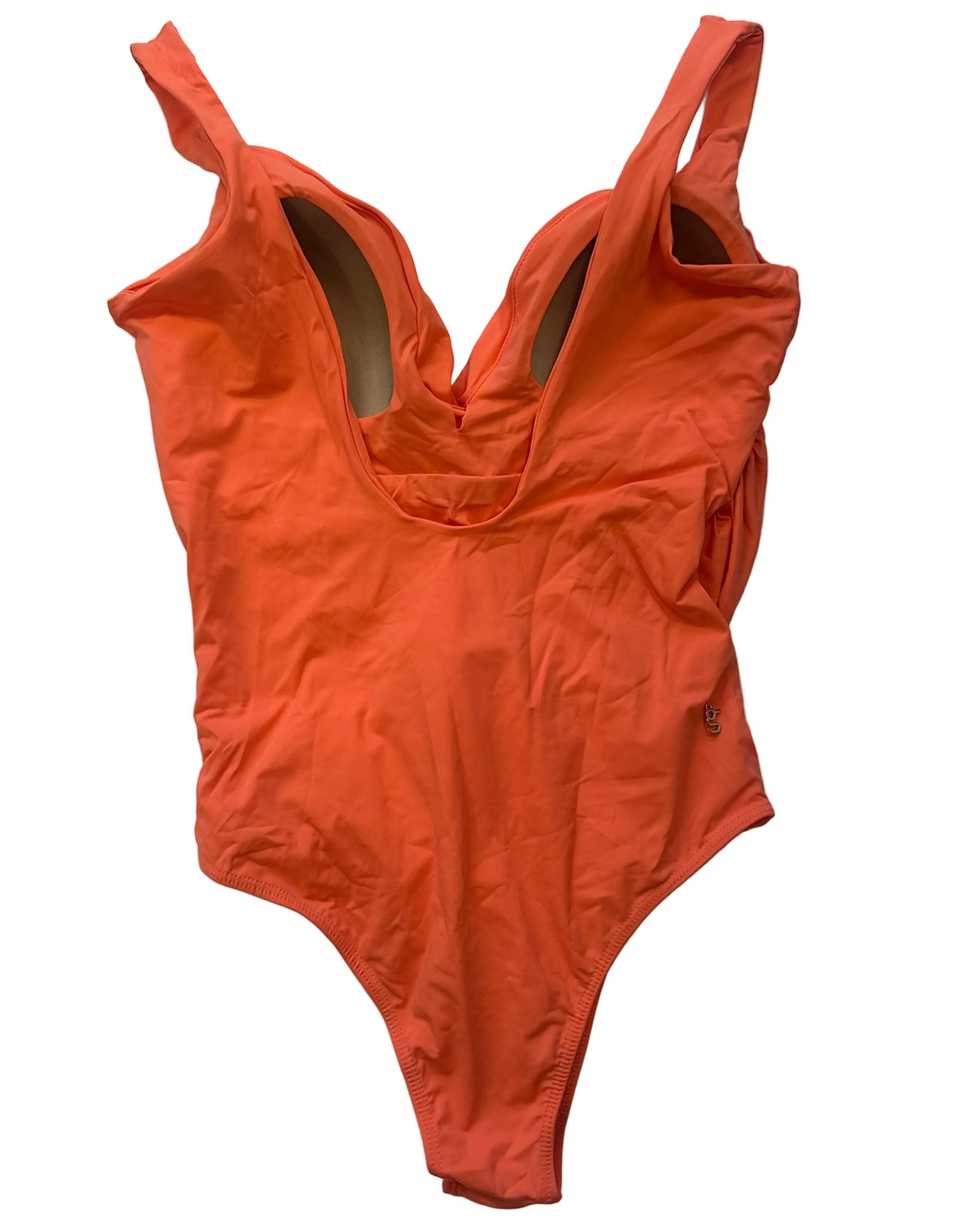 Bright Orange Crossover One Piece Swimsuit - Small