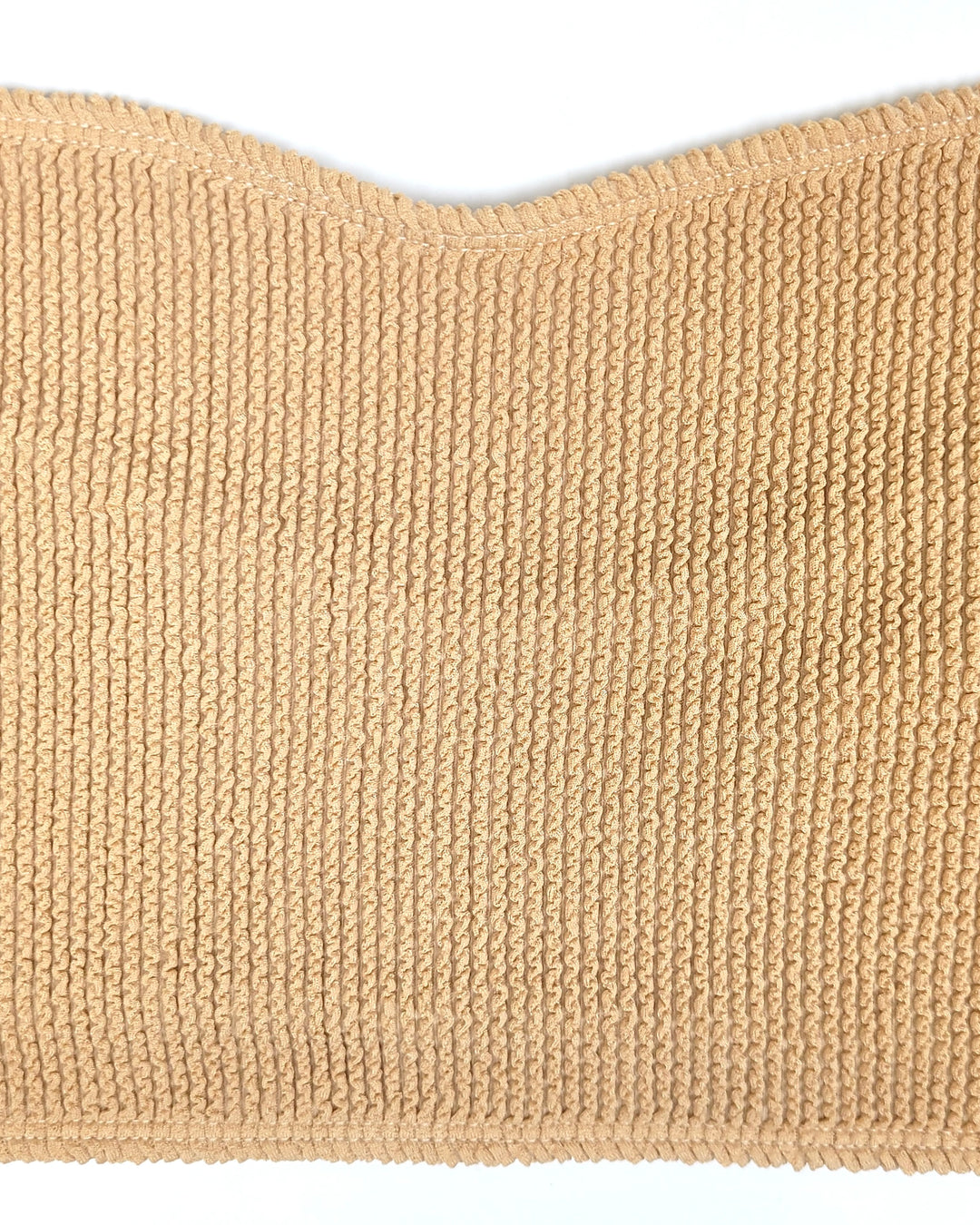 Nude Textured Bandeau Swim Top - XS, S, M, L, X, XXL, XXXL