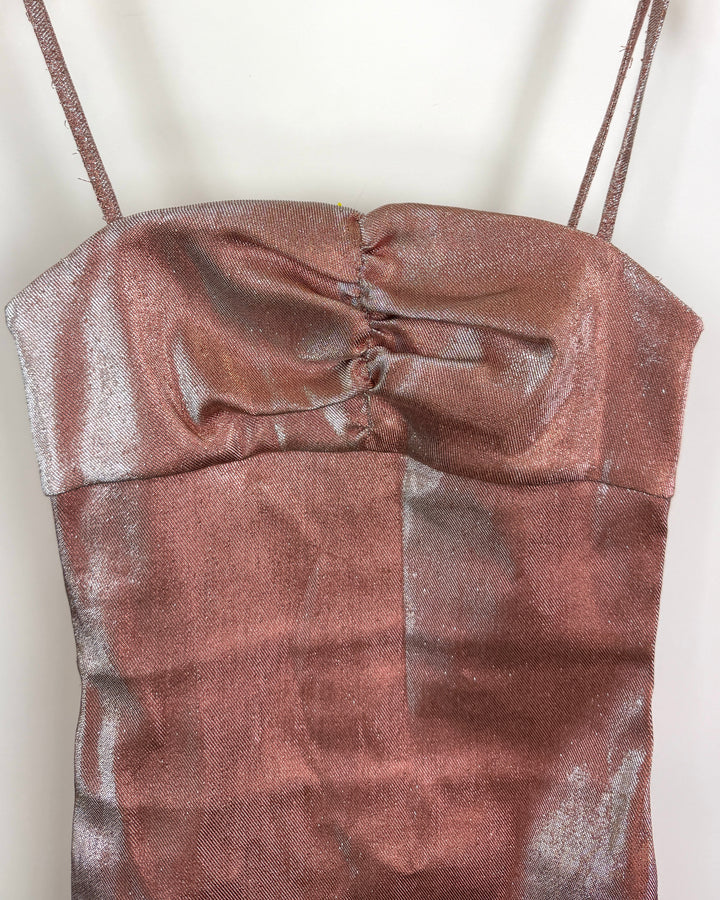 Pink Metallic Dress - Size 0/2