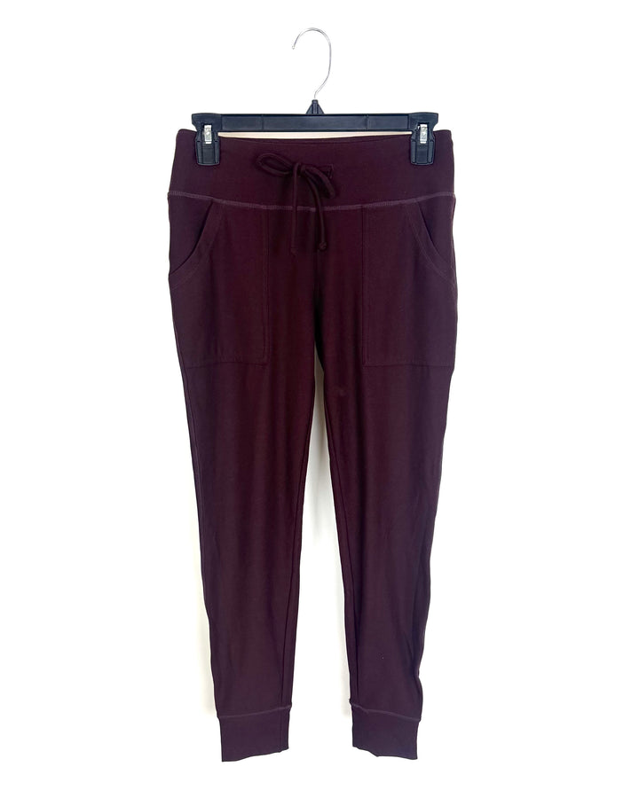 Burgandy Draw String Joggers - SIze 2/4