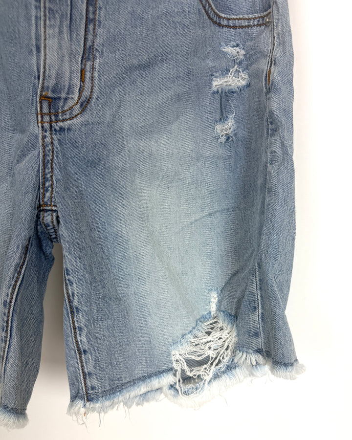 Periwinkle Ripped Jean Shorts - Size 2
