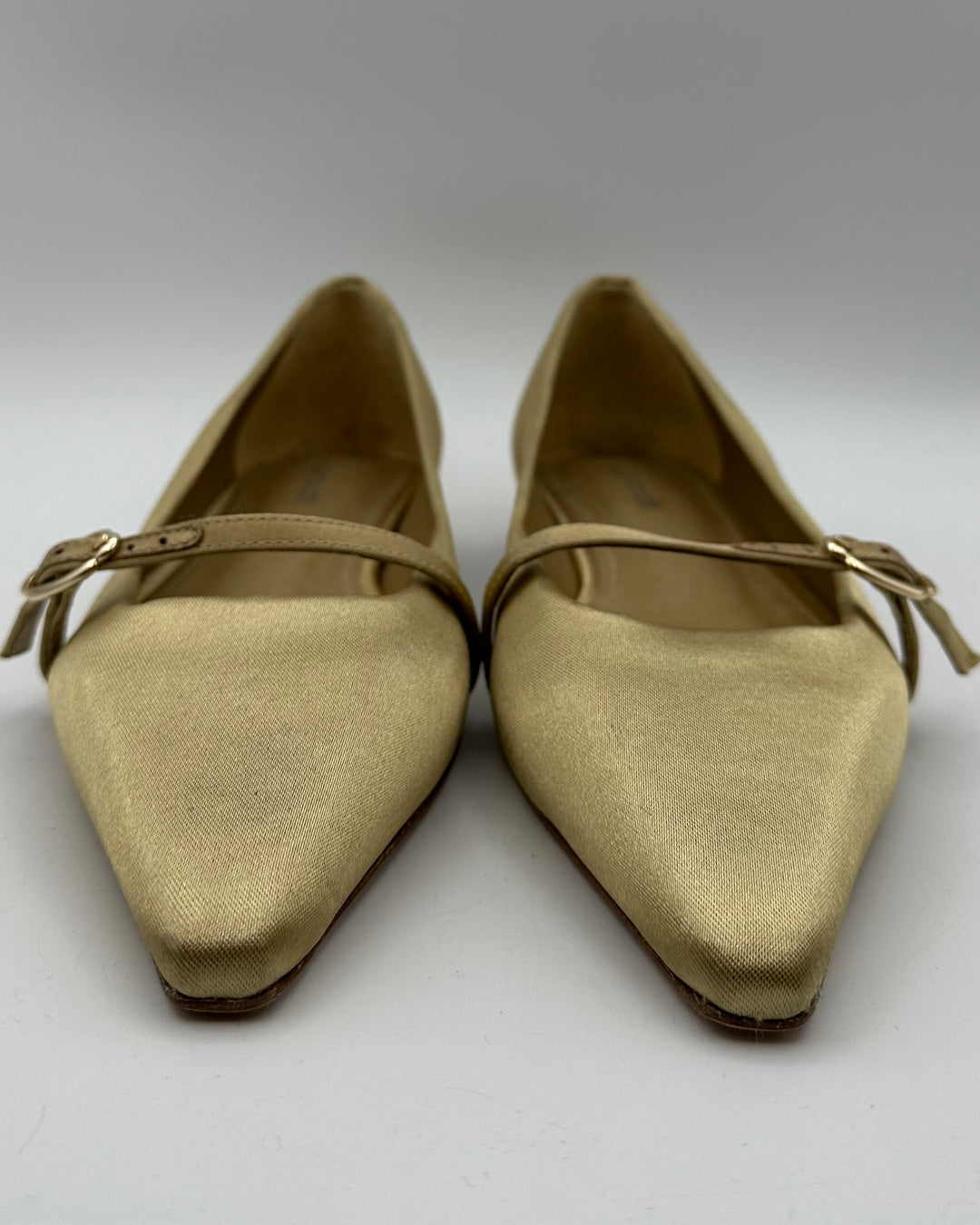 Gold Pointed Toe Ballet Flat - Size 6.5