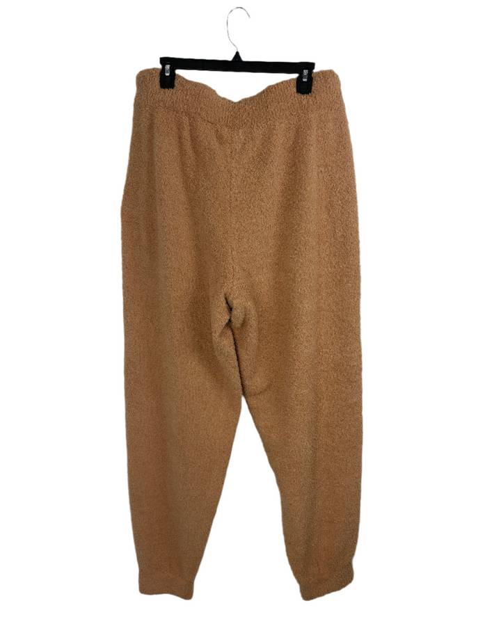 Tan Teddy Jogger Pants - Size 2X