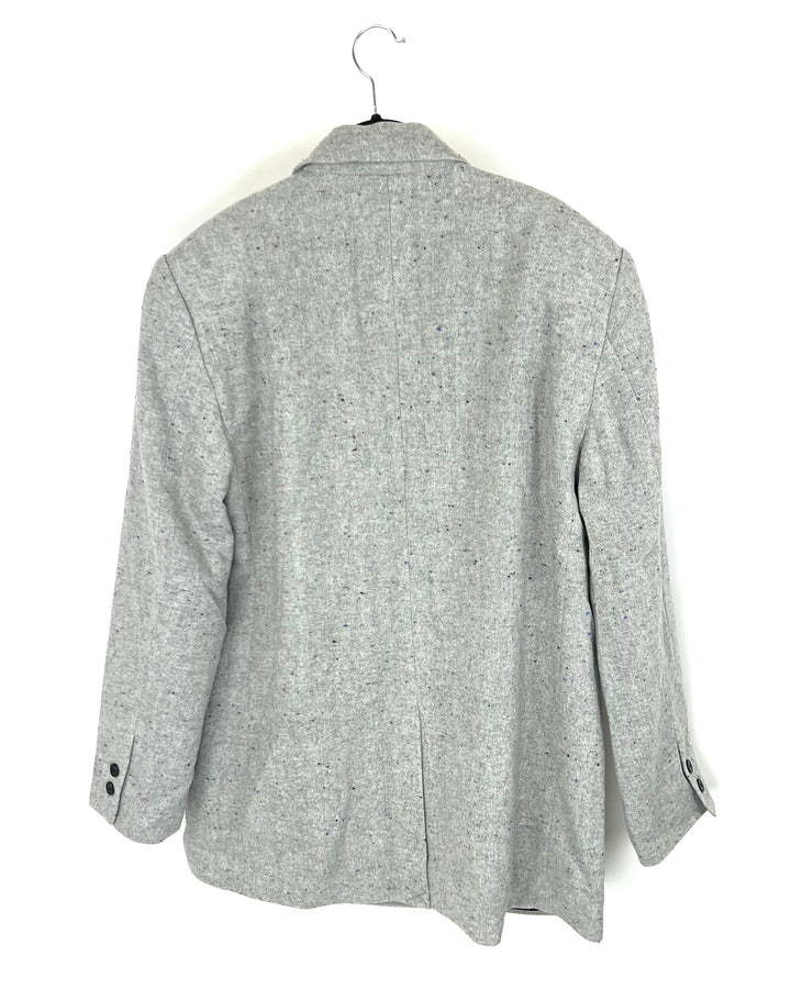 Unisex Gray Oversized Blazer - Medium - 2XLT