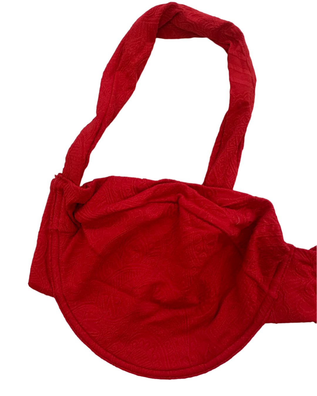 Red Embossed Underwire Bikini Top - Extra Extra Large
