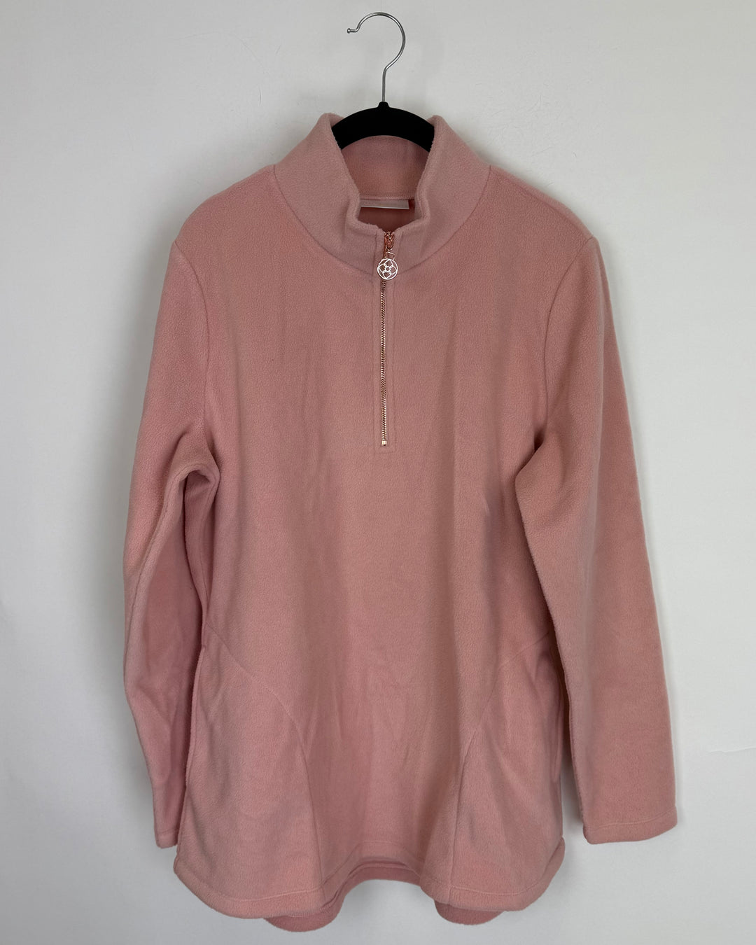 Light Pink Fleece Quarter Zip Pullover - Size 6/8