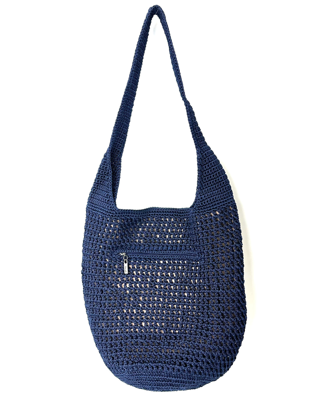 Navy Blue Turtle Crochet Shoulder Bag