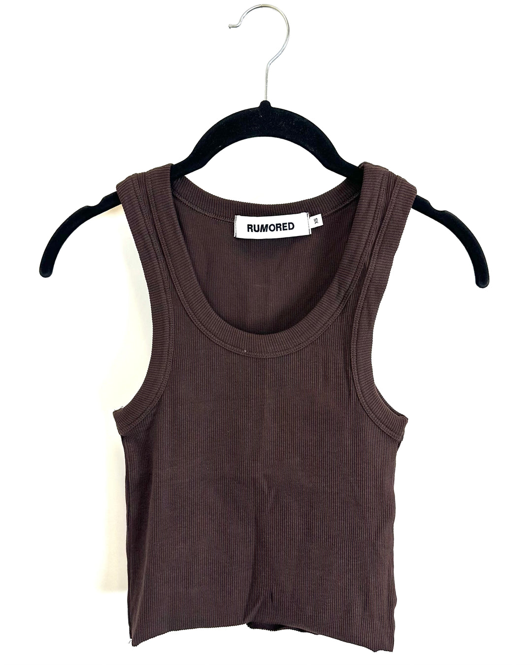 Brown Ribbed Tank Top - Size 00/0 and 2/4