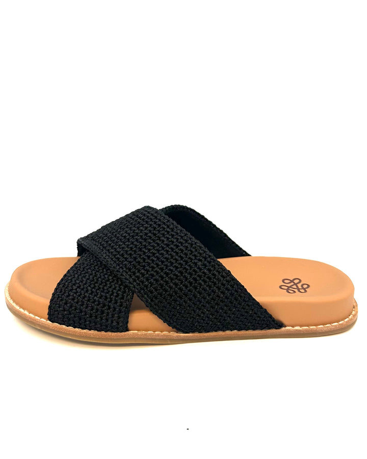 Black Criss Cross Sandals - Size 6