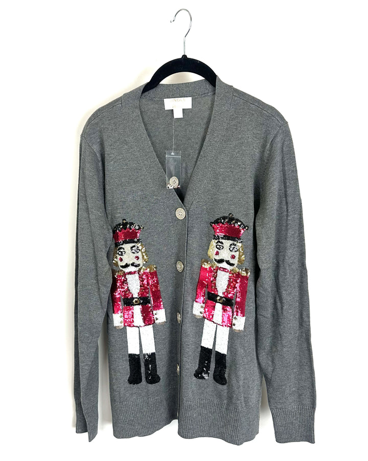 Gray Nutcracker Button Up Cardigan - Size 6/8