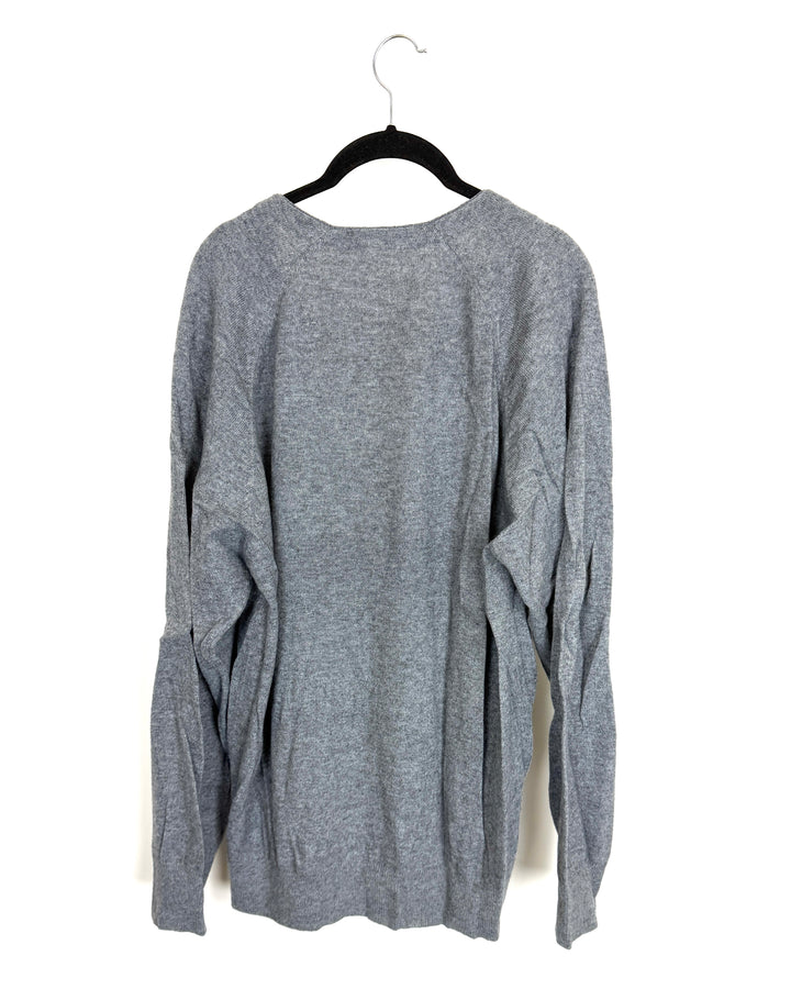 Gray Soft Knit Cardigan - Size 10/12