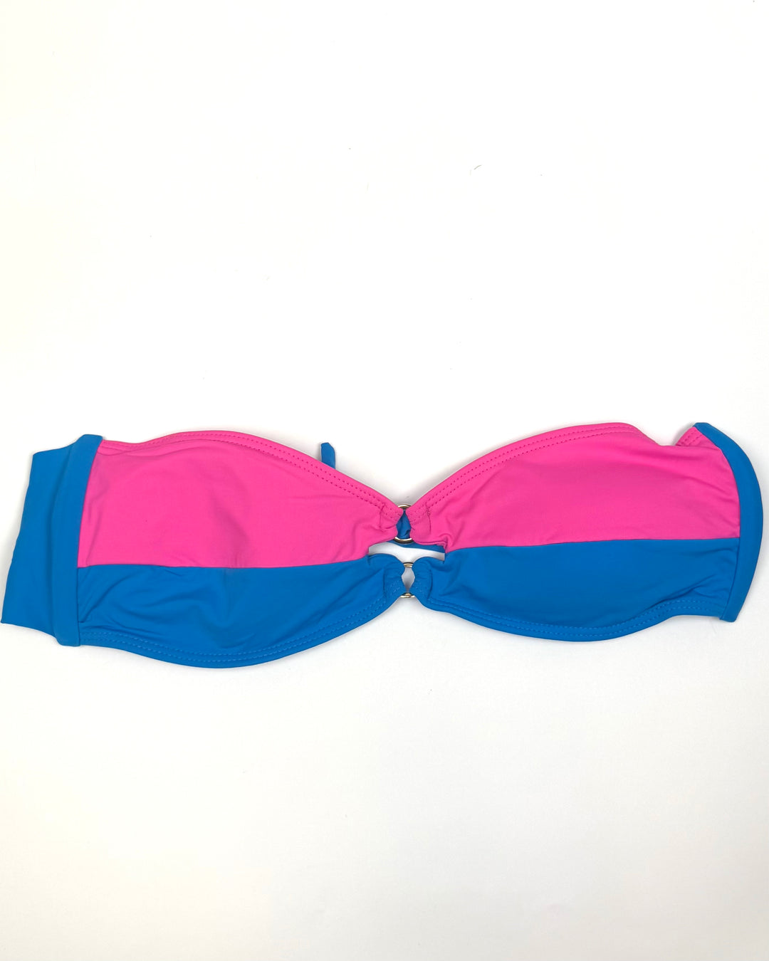 Bright Blue & Bright Pink Convertible Bikini Top - Small