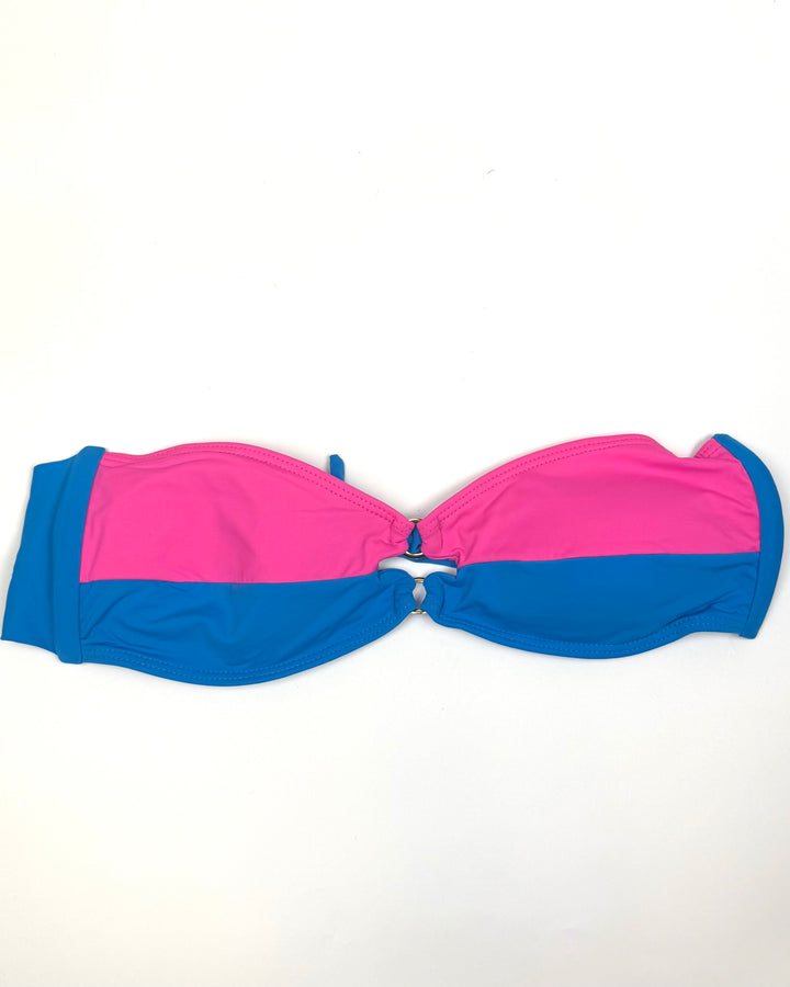 Bright Blue & Bright Pink Convertible Bikini Top - Small