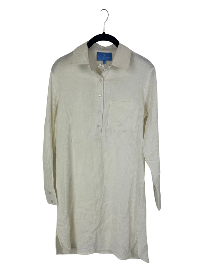 Off White Texture Dress - Size 0/2